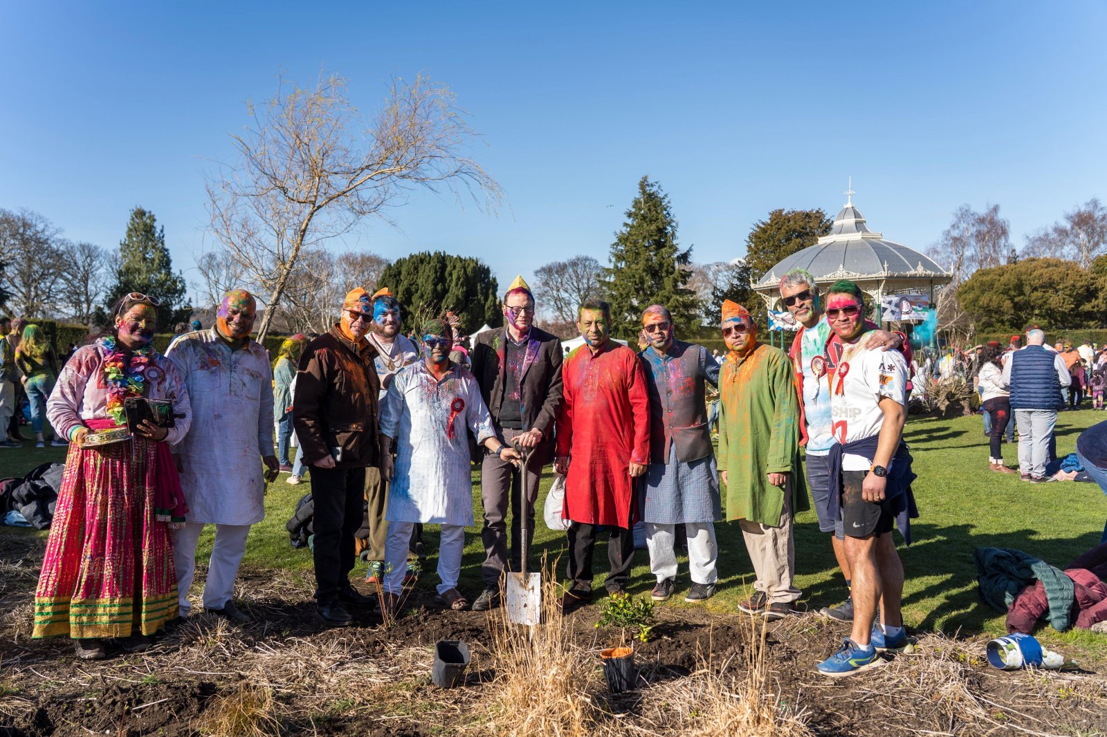 CG participated in a vibrant Holi celebration and took part in the meaningful initiative “Ek Ped Maa Ke Naam'' by planting saplings at Saughton Park.