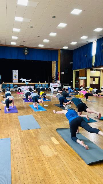 Celebrated International Yoga Day at Milngavie Town Hall, Glasgow.