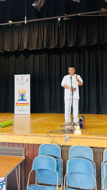 Celebrated International Yoga Day at Milngavie Town Hall, Glasgow.