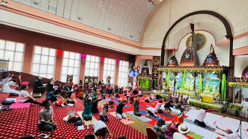  Celebrated the International Day Of Yoga in Om Hindu Mandir, Glasgow