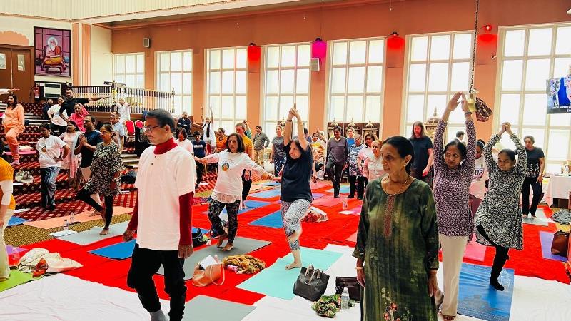  Celebrated the International Day Of Yoga in Om Hindu Mandir, Glasgow