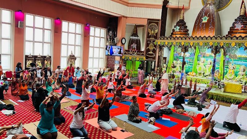  Celebrated the International Day Of Yoga in Om Hindu Mandir, Glasgow