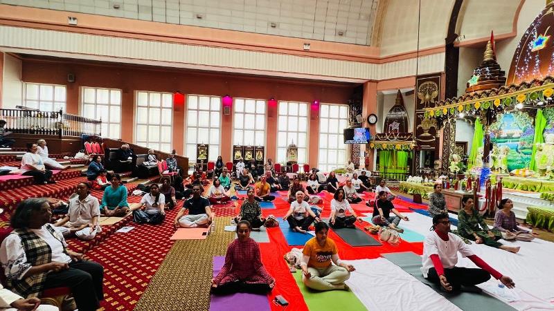  Celebrated the International Day Of Yoga in Om Hindu Mandir, Glasgow