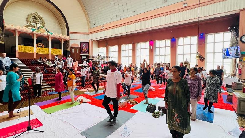  Celebrated the International Day Of Yoga in Om Hindu Mandir, Glasgow