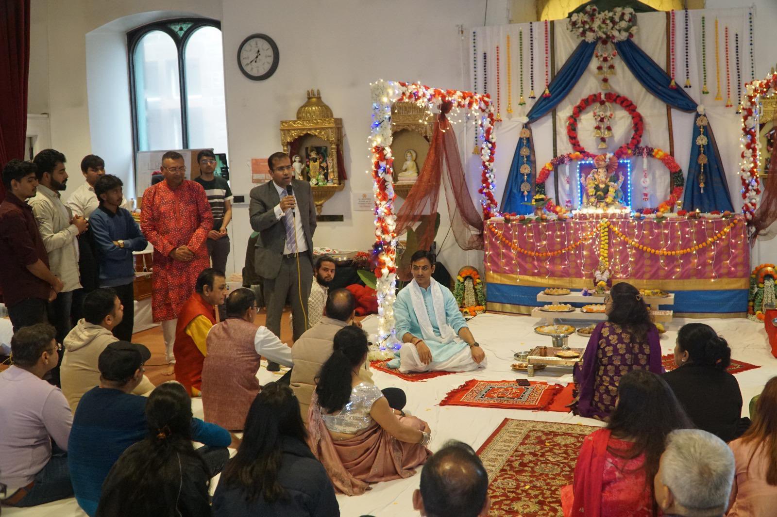 CG participated the Ganesh Chaturthi celebrations at Edinburgh Hindu Mandir And Cultural Centre