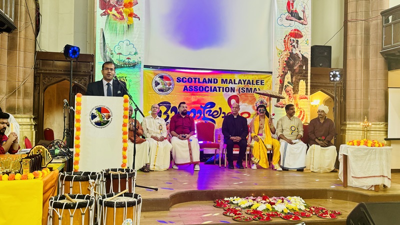 Consul General attended the vibrant Onam celebration in Glasgow