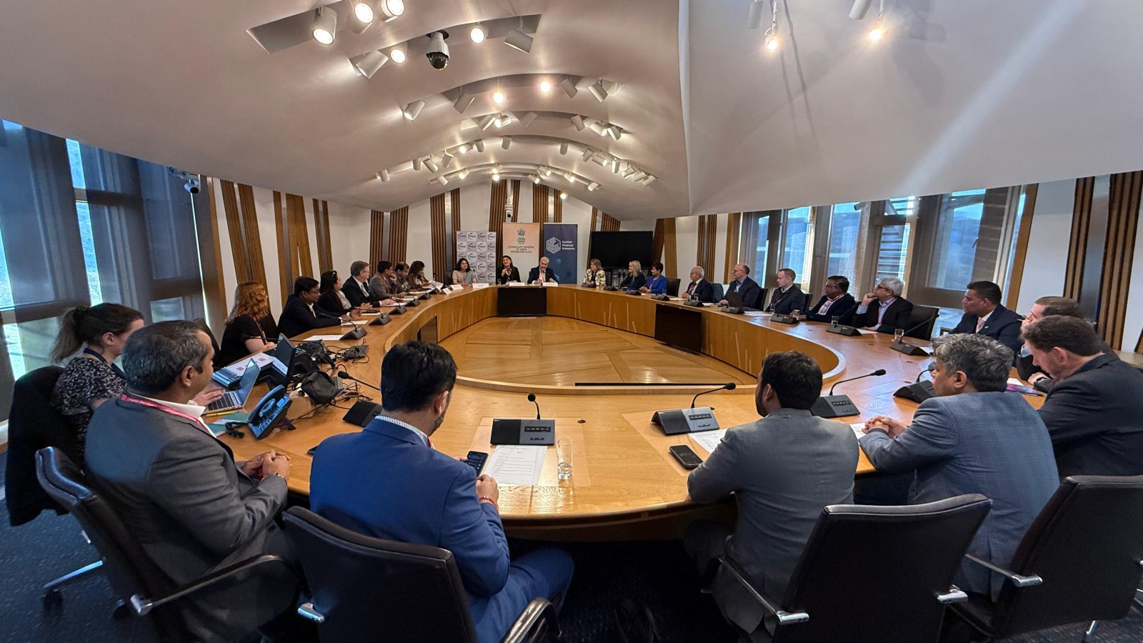 Consul General attended the signing ceremony of MoU between FICCI & Scottish Financial Enterprise at the Scottish Parliament