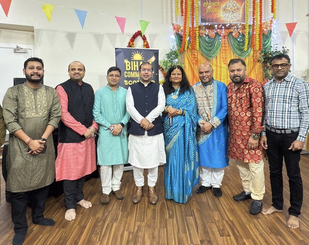 Consul General joined the Chhath Puja celebrations at the Edinburgh Hindu Mandir