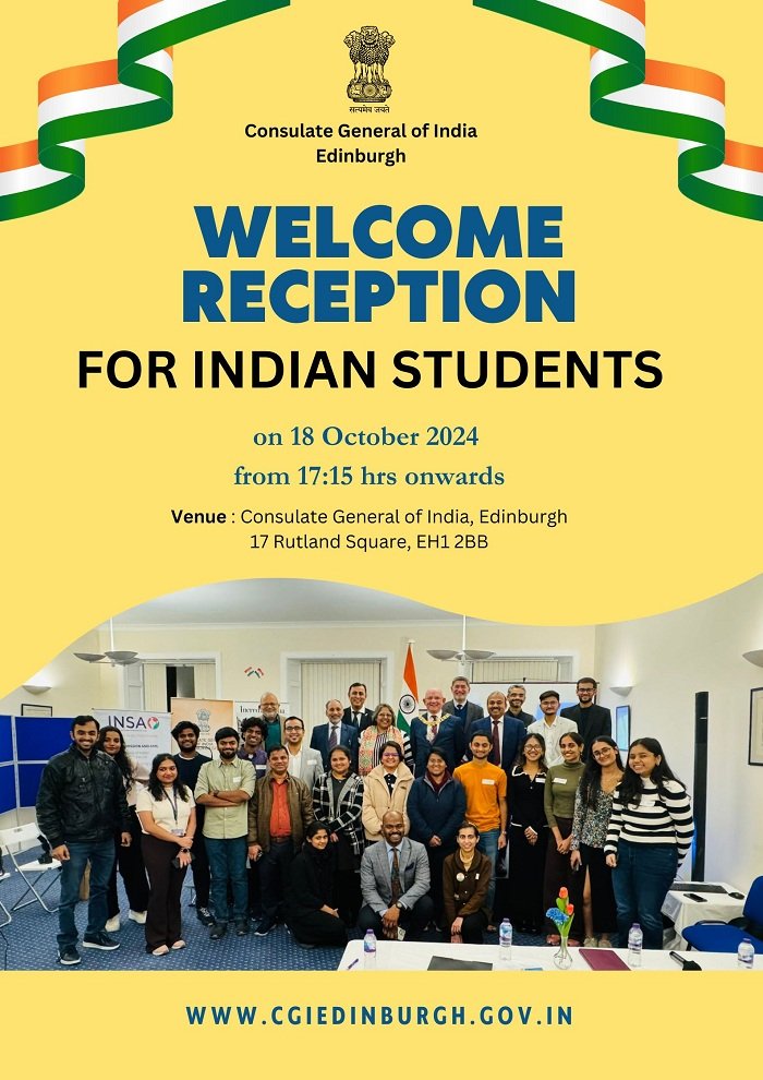 Welcome reception for newly arrived students in Scotland