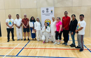 Celebrated International Day of Yoga at Winchburgh Sport and Wellbeing Hub in association with Winchburgh Community Development Trust.