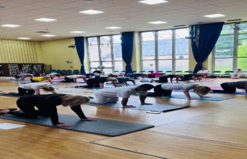 Celebrated International Yoga Day at Milngavie Town Hall, Glasgow.