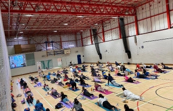Celebrated International Day Of Yoga at Aberdeen